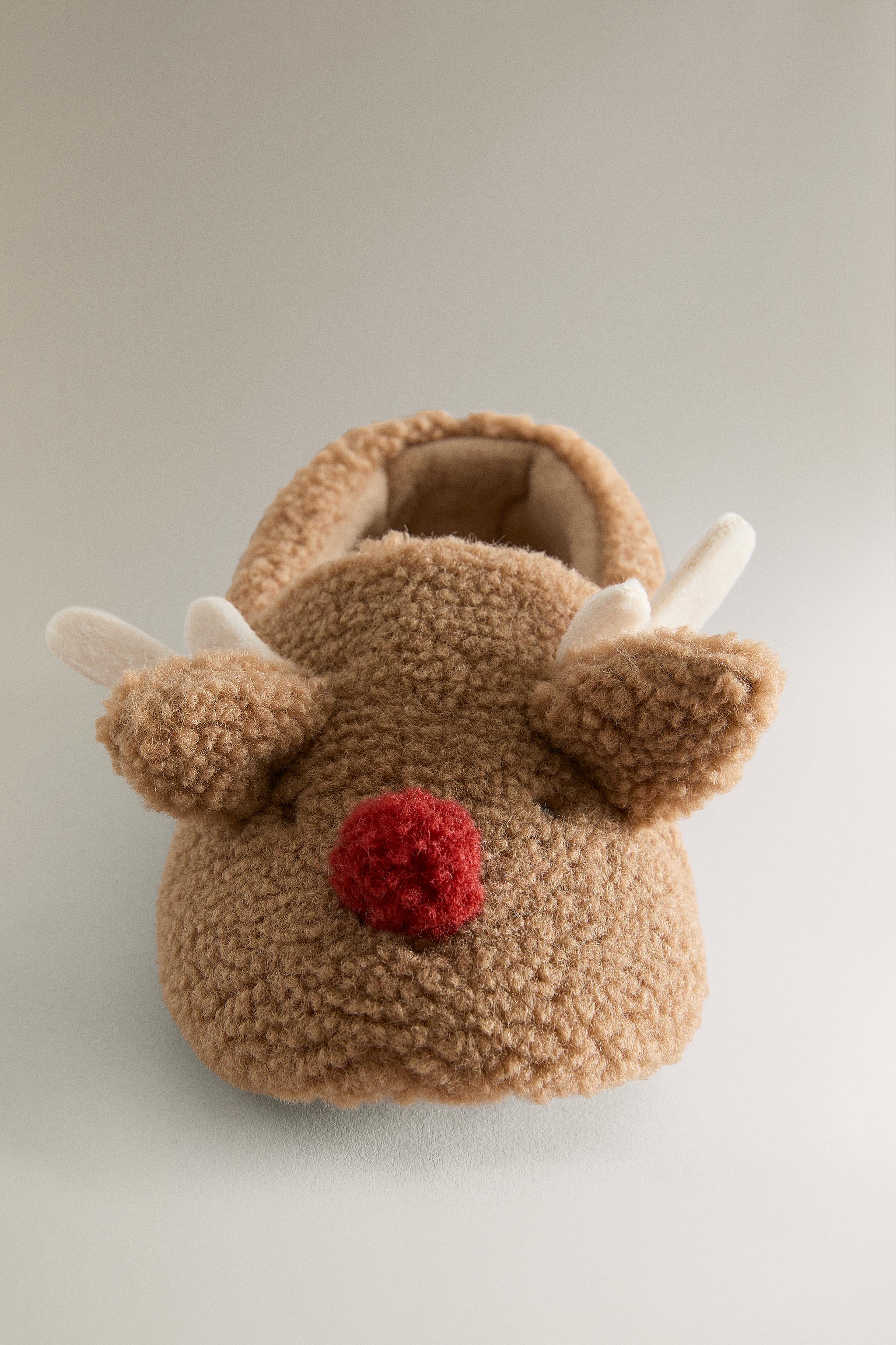 CHILDREN'S REINDEER SLIPPERS